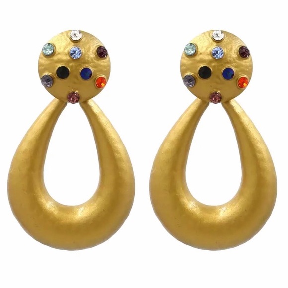COPY - Gold Gawdy Earrings - Picture 1 of 1